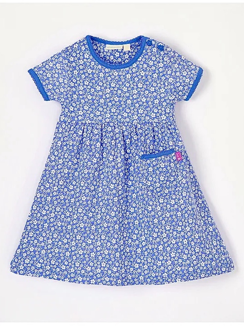 JoJo Maman Bebe Blue Floral Cotton Dress